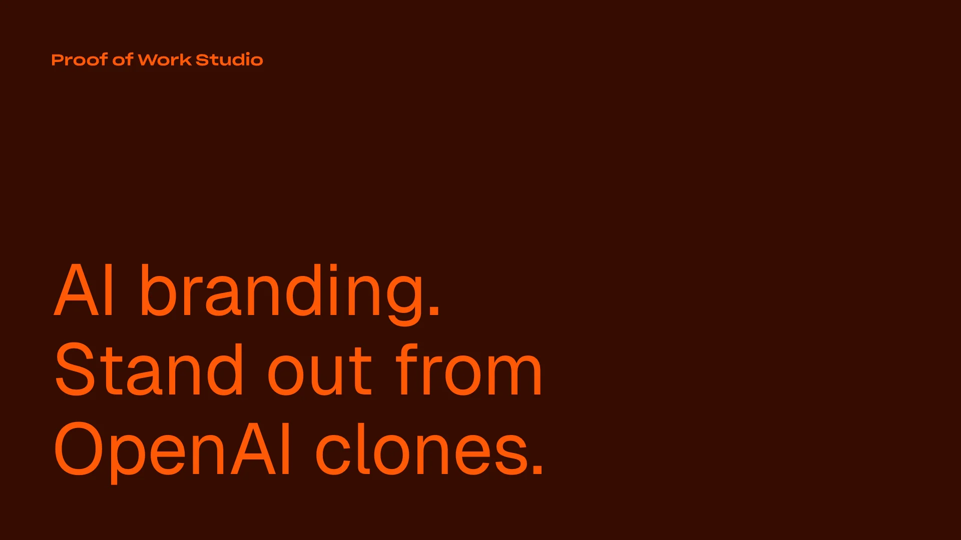 ai-company-branding-standing-out blog banner by Proof of Work Studio