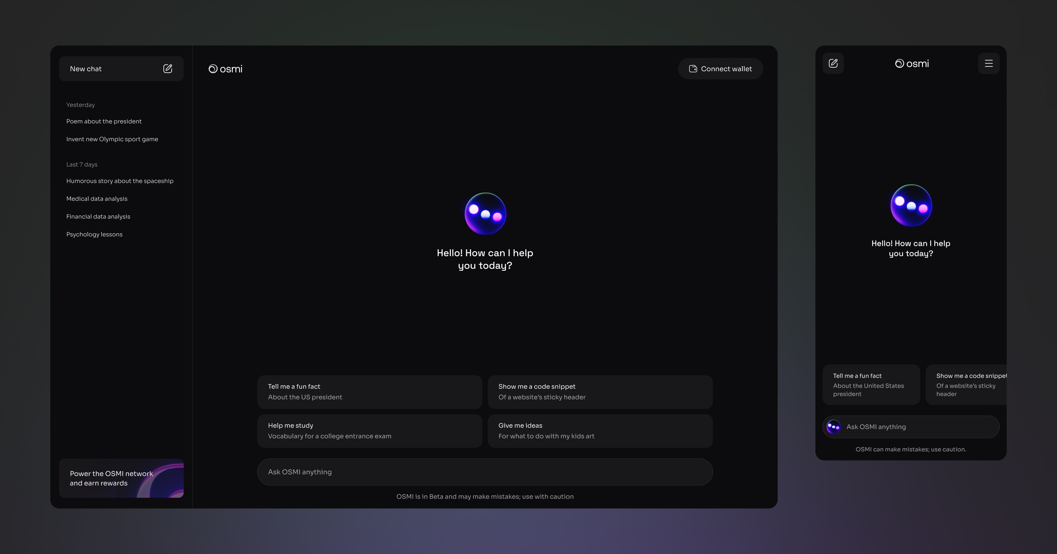 OSMI AI website design
